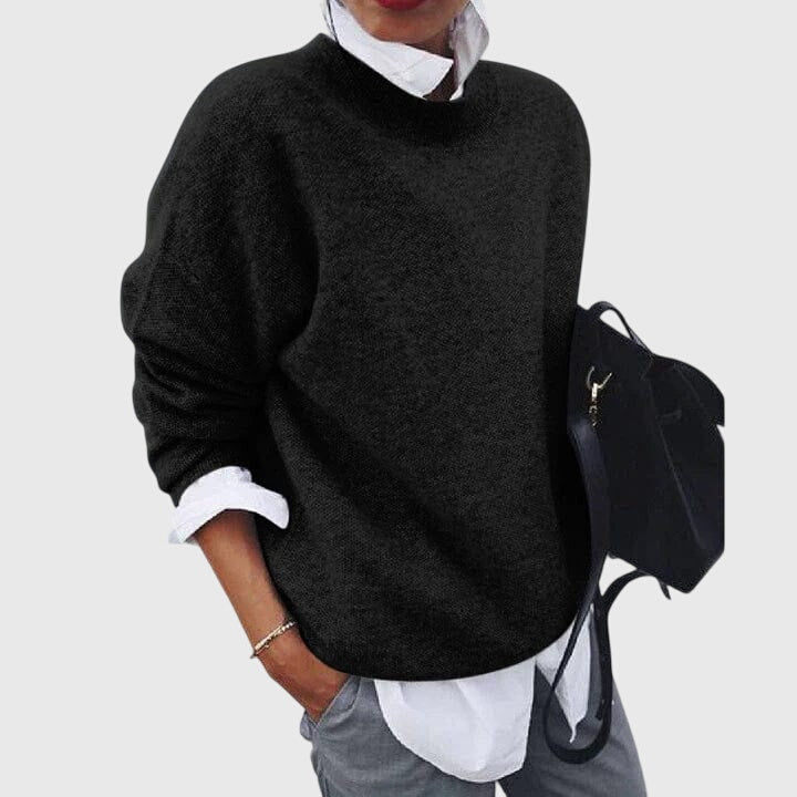 Sabine | Women's V-Neck Pullover Sweater, Relaxed Fit