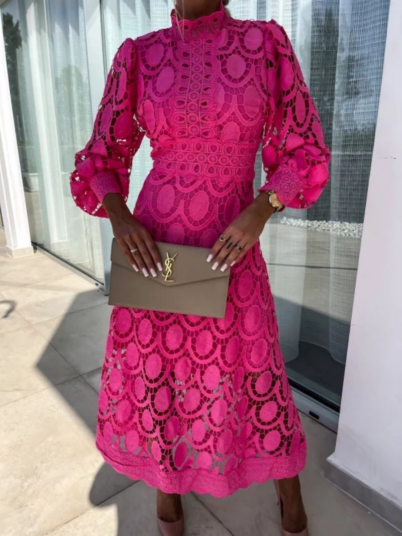 Eloah™ | Elegant Lace Midi Dress 0