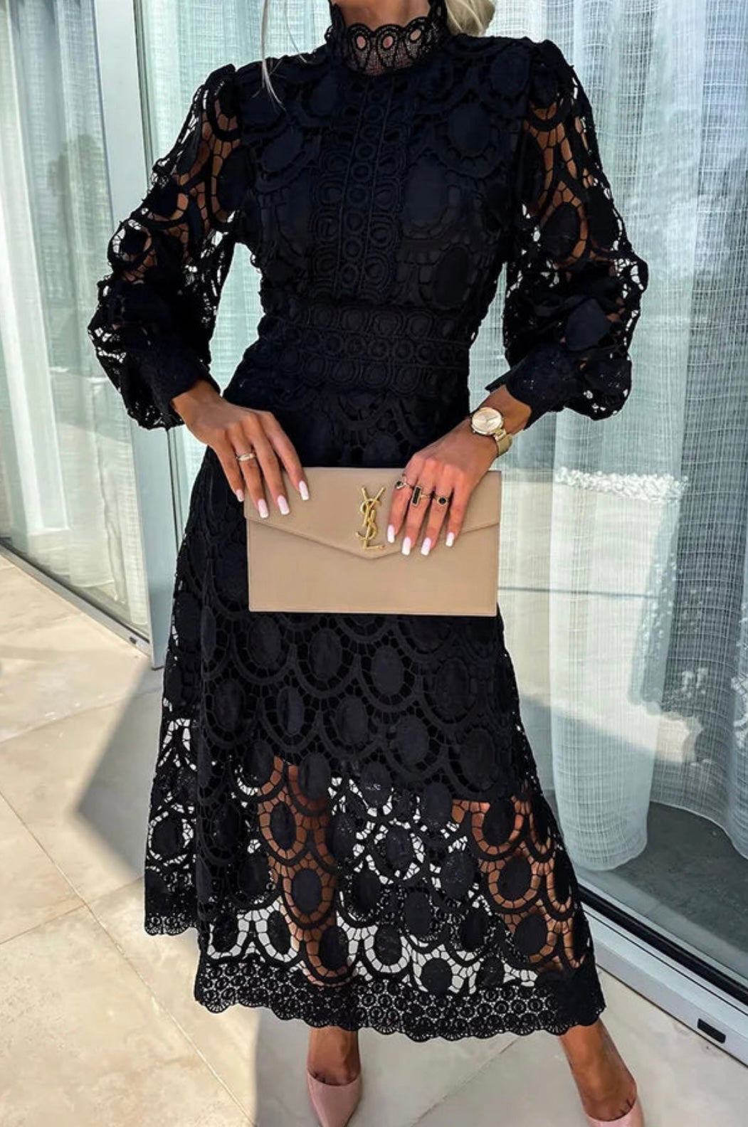 Eloah™ | Elegant Lace Midi Dress 2