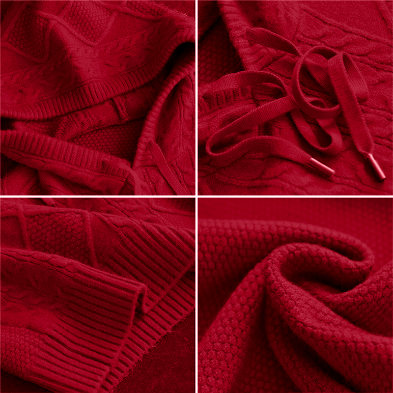 Beatrix | Women's Hooded Cable Knit Pullover Sweater