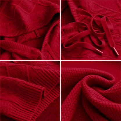 Beatrix | Women's Hooded Cable Knit Pullover Sweater