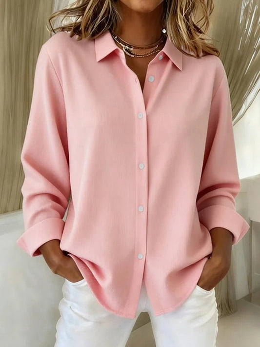 Cecilia | Women's Elegant V-Neck Blouse - Polished Office Look