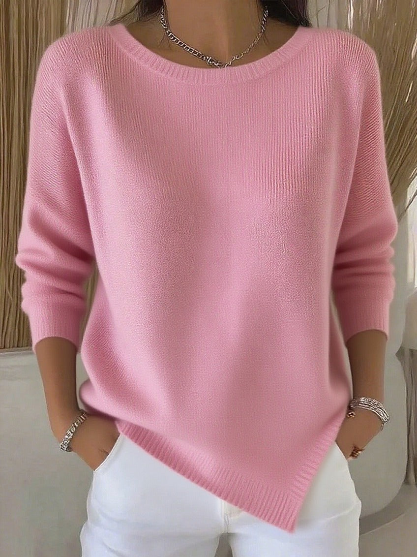 Khloe | Women's Crew Neck Pullover Sweater – Cozy Everyday Wear