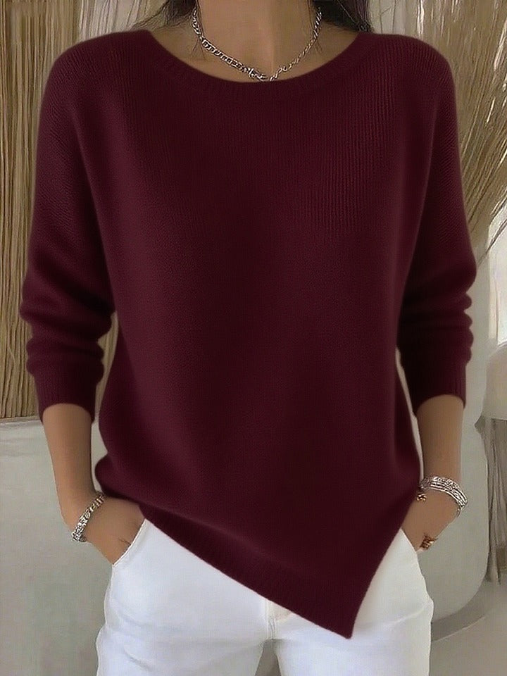 Khloe | Women's Crew Neck Pullover Sweater – Cozy Everyday Wear