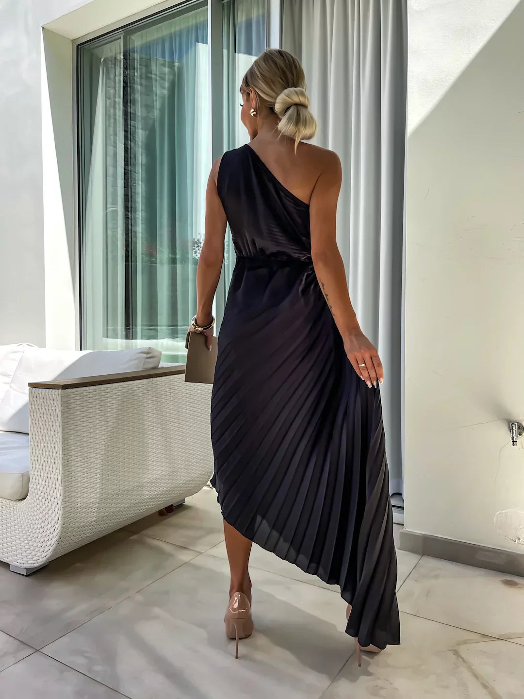 Eya™ | Elegant Floral One-Shoulder Maxi Dress 6