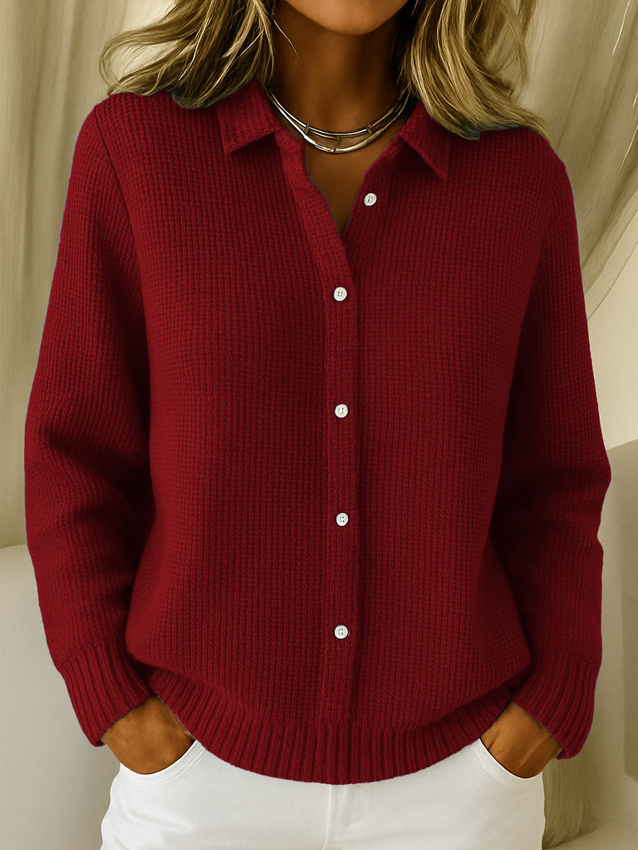 Fayla | Women's Long Cardigan Sweater – Button Front Layer