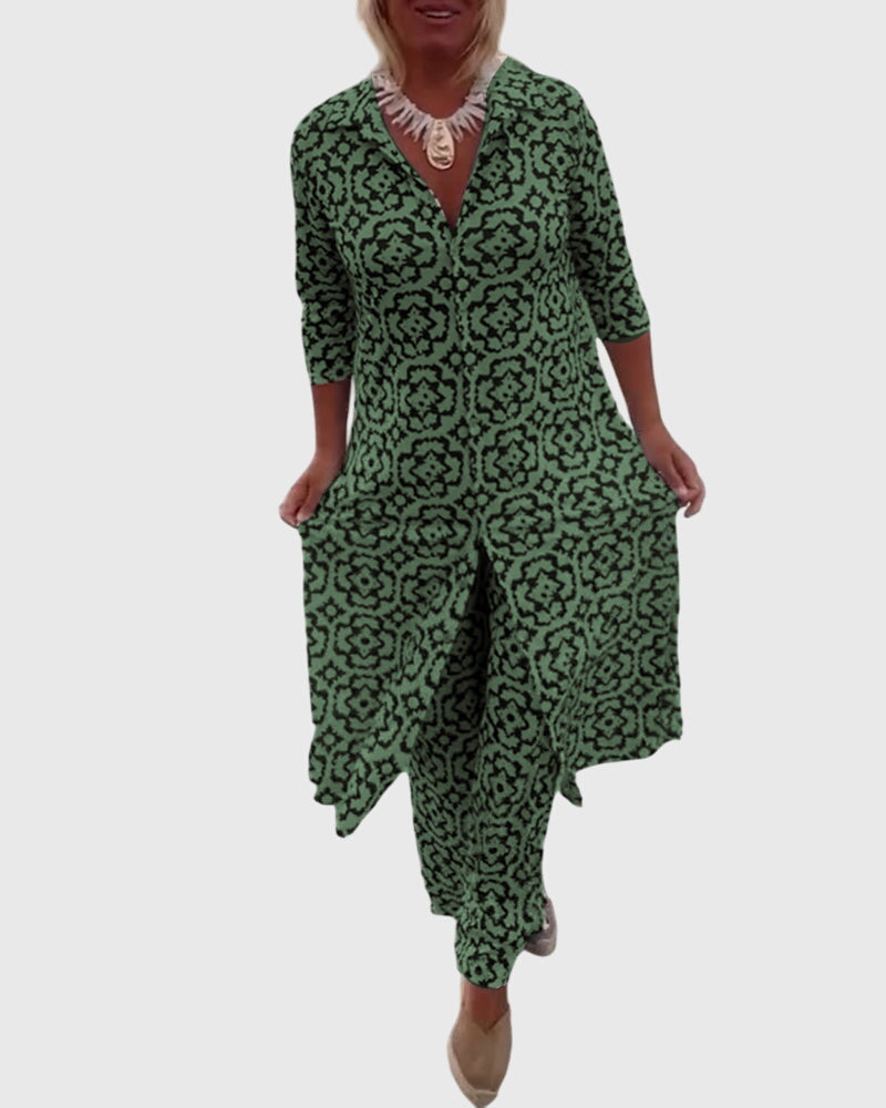 Gabriella | Women's Elegant Two-Piece Set - Vintage Chic