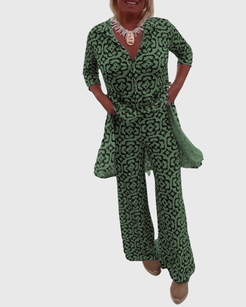 Gabriella | Women's Elegant Two-Piece Set - Vintage Chic