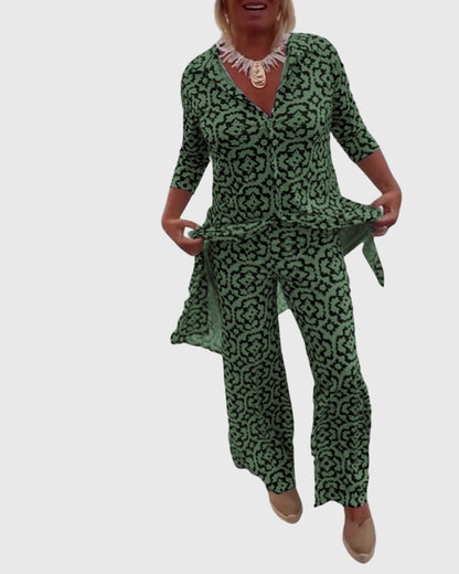 Gabriella | Women's Elegant Two-Piece Set - Vintage Chic