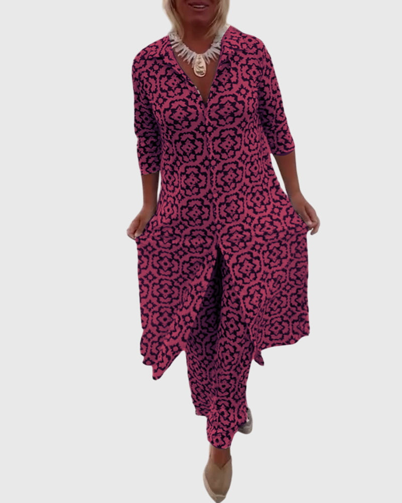 Gabriella | Women's Elegant Two-Piece Set - Vintage Chic