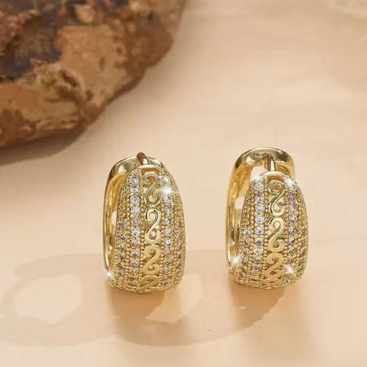 Gold Plated Bohemian Turquoise Bead Earrings 0
