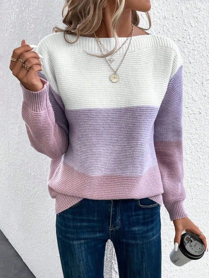 Doris | Women's Ombre Sweater Relaxed Fit Cozy Pullover