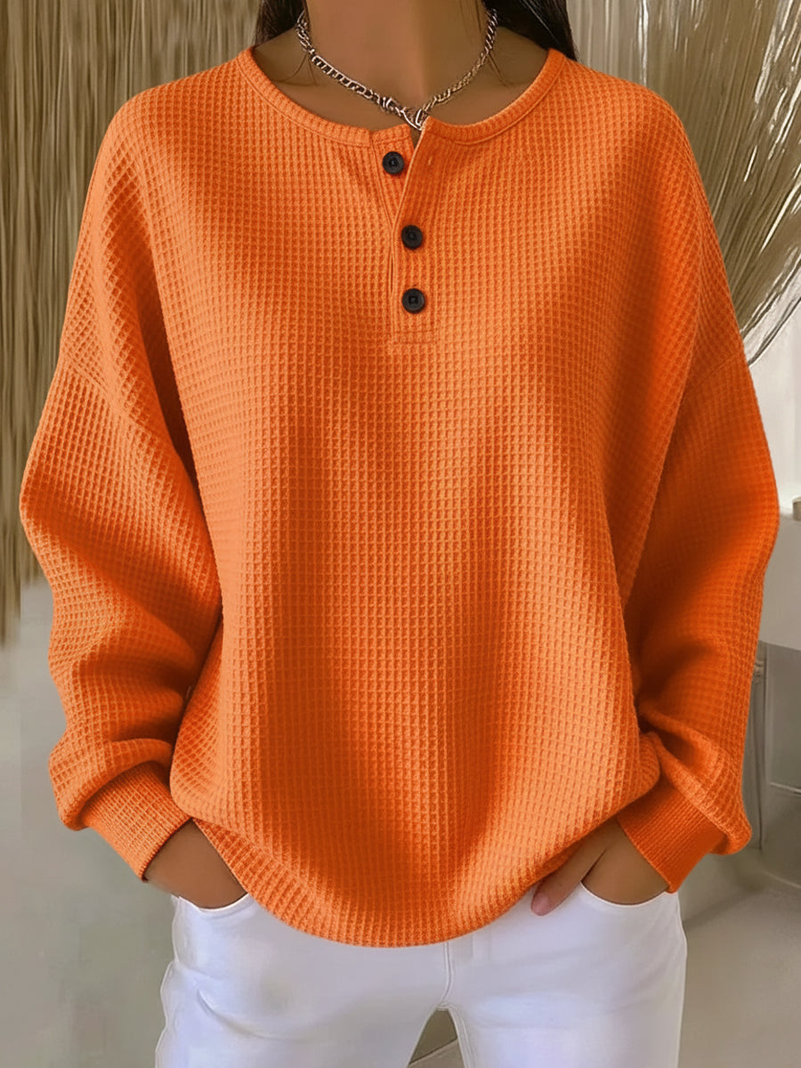 Heielen | Women's Crew Neck Pullover Sweater – Casual Outings