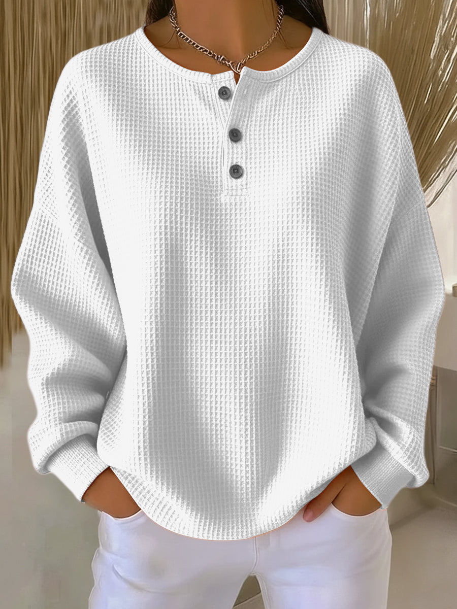 Heielen | Women's Crew Neck Pullover Sweater – Casual Outings