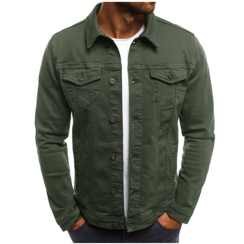 Bram | Collared Denim Jacket with Button-Front for Men