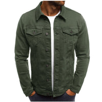 Bram | Collared Denim Jacket with Button-Front for Men