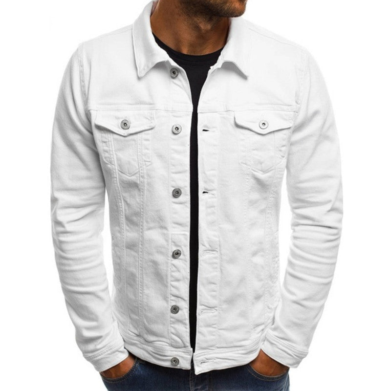 Bram | Collared Denim Jacket with Button-Front for Men