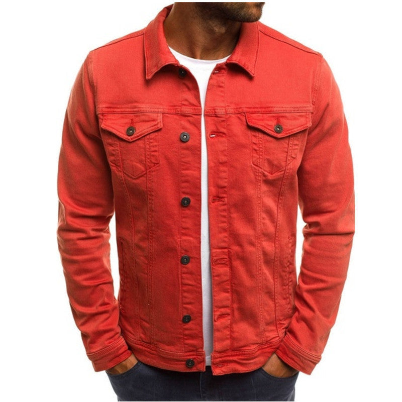 Bram | Collared Denim Jacket with Button-Front for Men