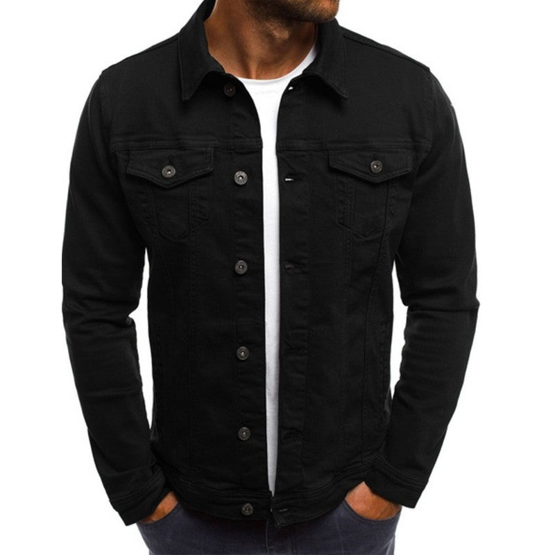 Bram | Collared Denim Jacket with Button-Front for Men