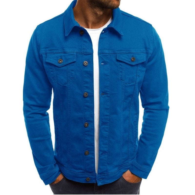 Bram | Collared Denim Jacket with Button-Front for Men