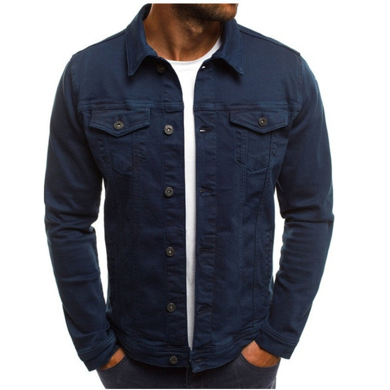 Bram | Collared Denim Jacket with Button-Front for Men