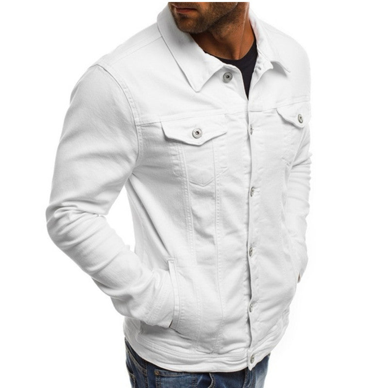 Bram | Collared Denim Jacket with Button-Front for Men