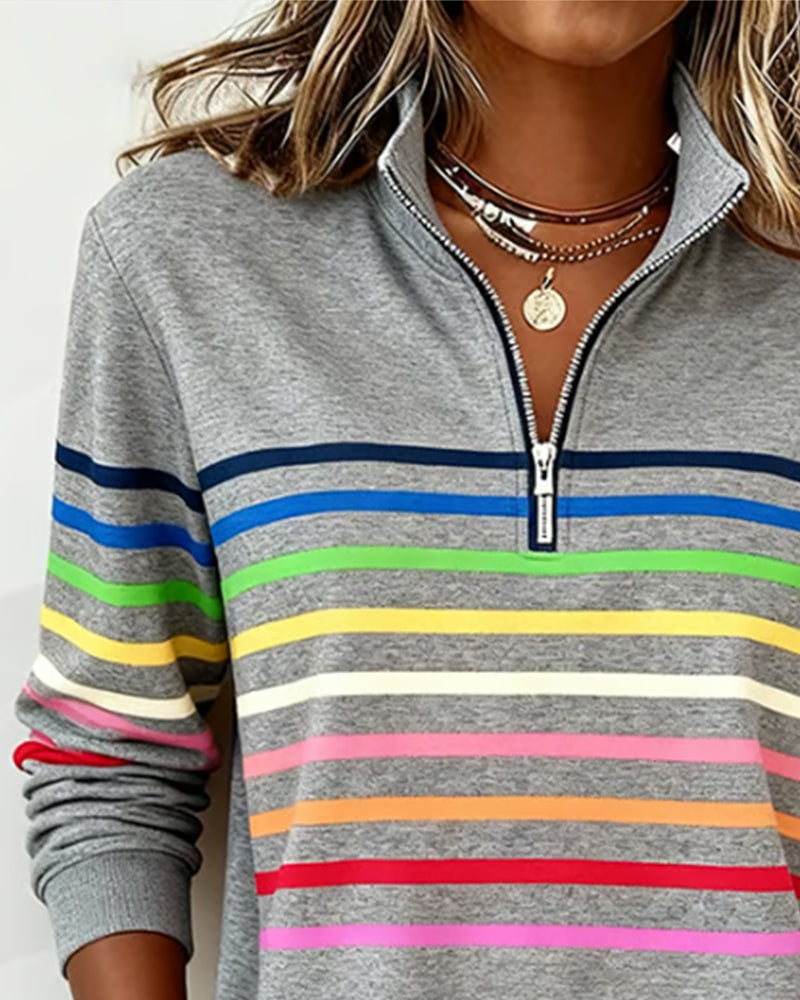 Isavelline | Women's Half-Zip Cheerful Cozy Sweatshirt