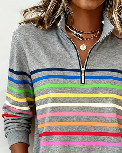 Isavelline | Women's Half-Zip Cheerful Cozy Sweatshirt