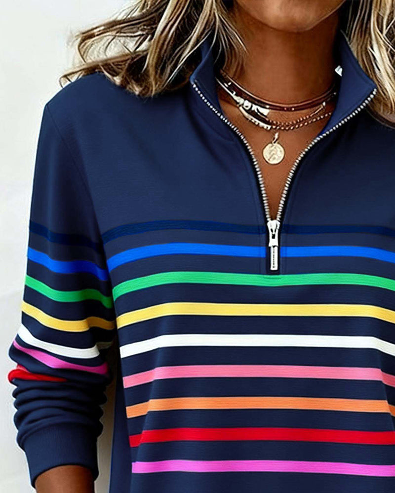 Isavelline | Women's Half-Zip Cheerful Cozy Sweatshirt