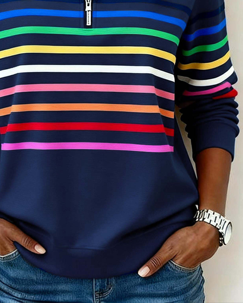 Isavelline | Women's Half-Zip Cheerful Cozy Sweatshirt