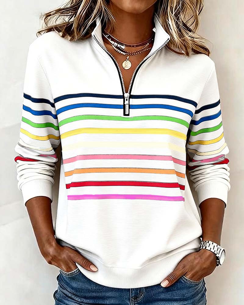 Isavelline | Women's Half-Zip Cheerful Cozy Sweatshirt