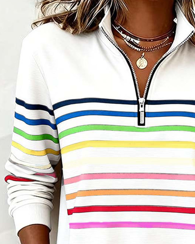Isavelline | Women's Half-Zip Cheerful Cozy Sweatshirt