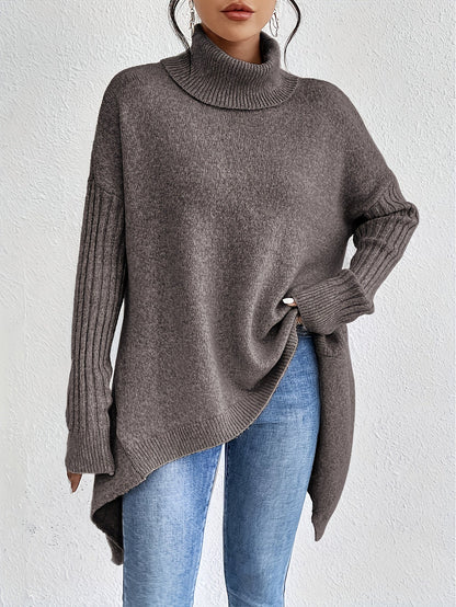 Isla | Women's Oversized Turtleneck Sweater, Cozy Fit