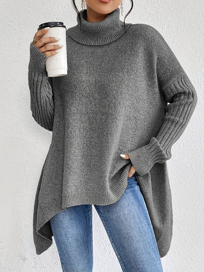 Isla | Women's Oversized Turtleneck Sweater, Cozy Fit