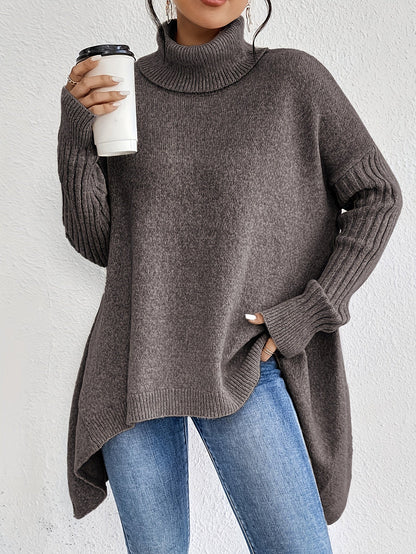 Isla | Women's Oversized Turtleneck Sweater, Cozy Fit