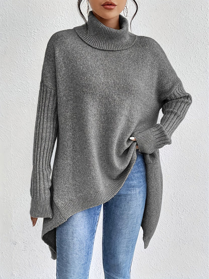 Isla | Women's Oversized Turtleneck Sweater, Cozy Fit
