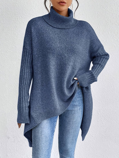 Isla | Women's Oversized Turtleneck Sweater, Cozy Fit