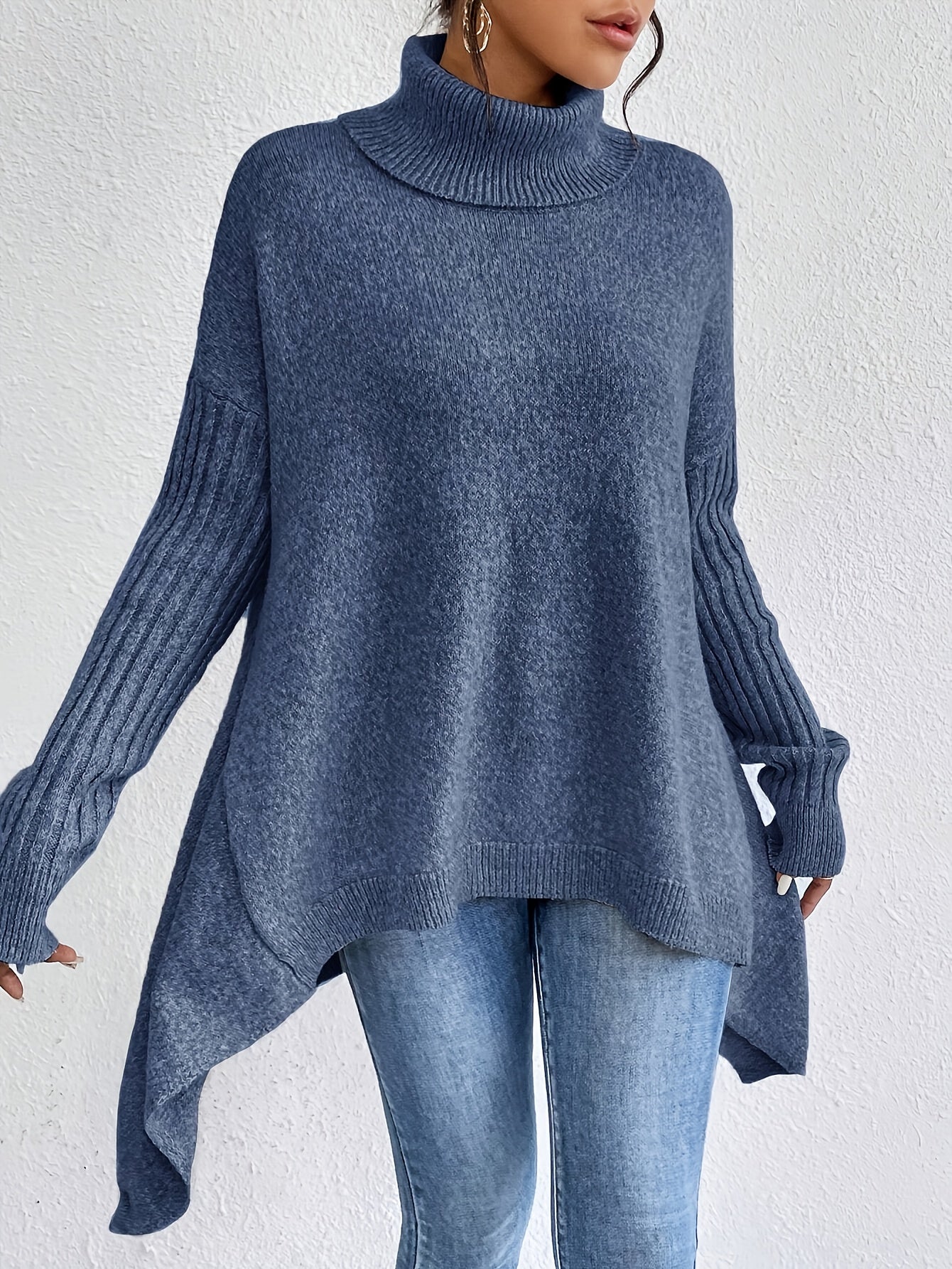 Isla | Women's Oversized Turtleneck Sweater, Cozy Fit