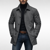 Otto | Waterproof Longline Coat with Stand Collar for Men
