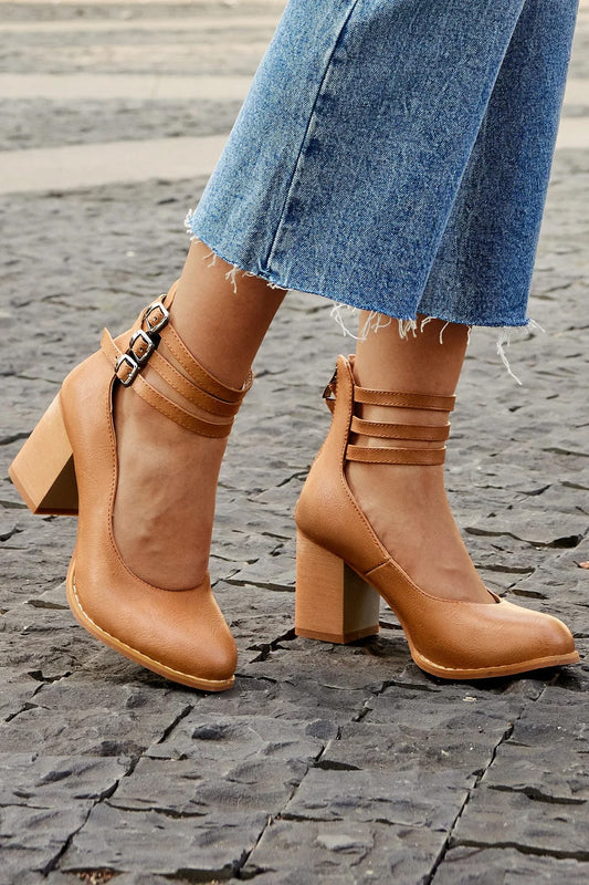 Jadara Triple Buckle Heels 0