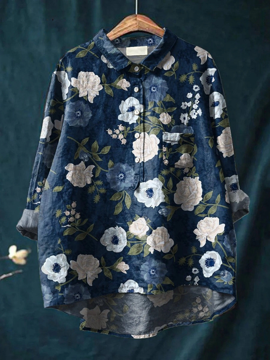 Joelle | Women's Floral Art Print Casual  Shirt 0