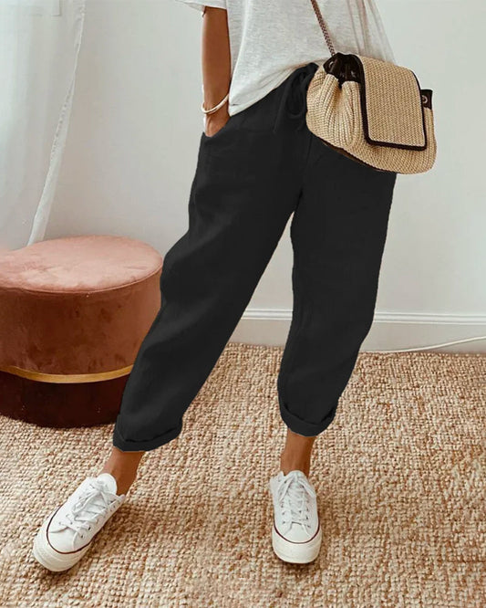 Juli | Women's Wide Leg Pants High-Waist Flowy Elegant