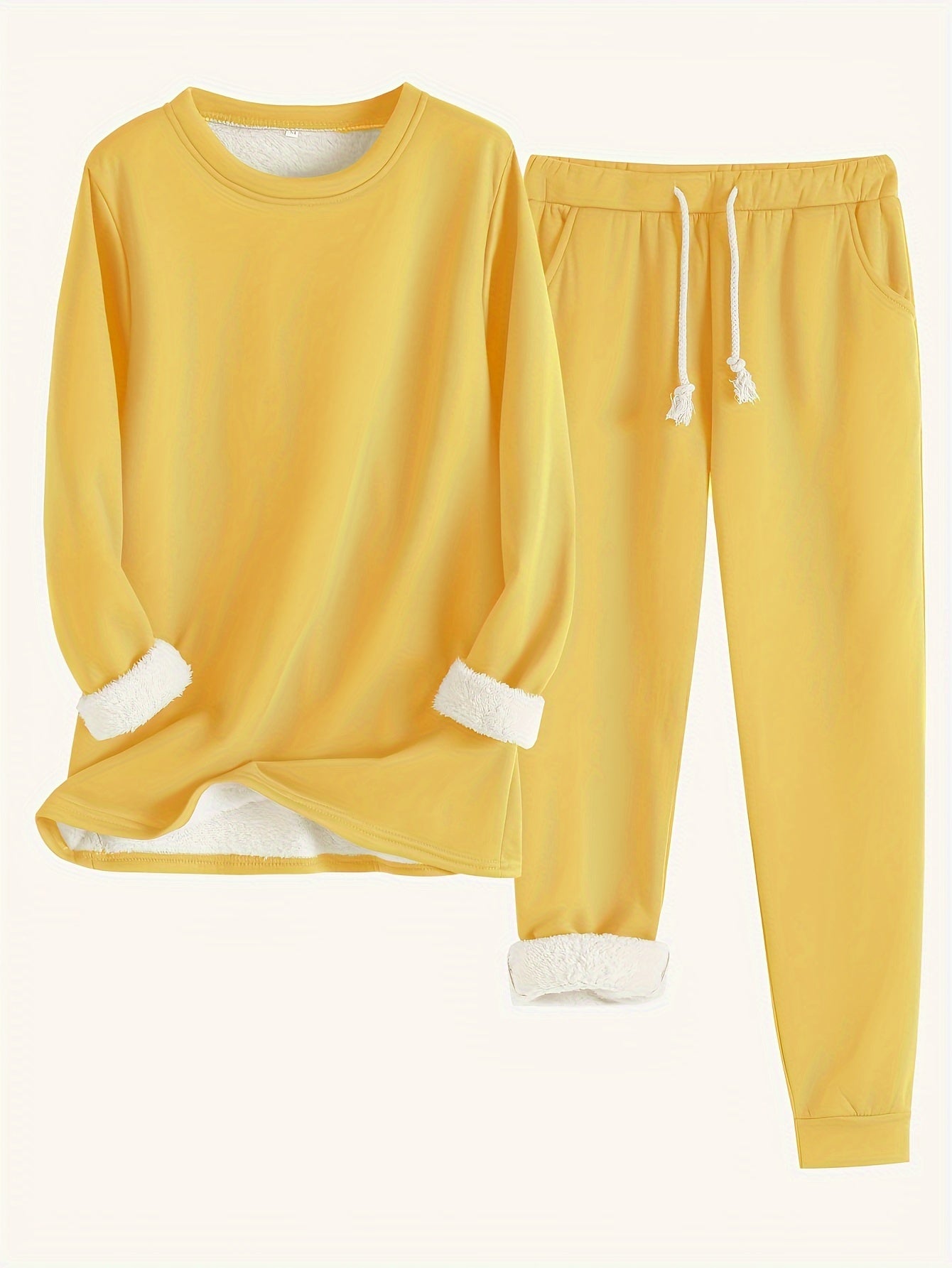 Karin | Women's Lounge Set with Pockets, Crew Neck Top