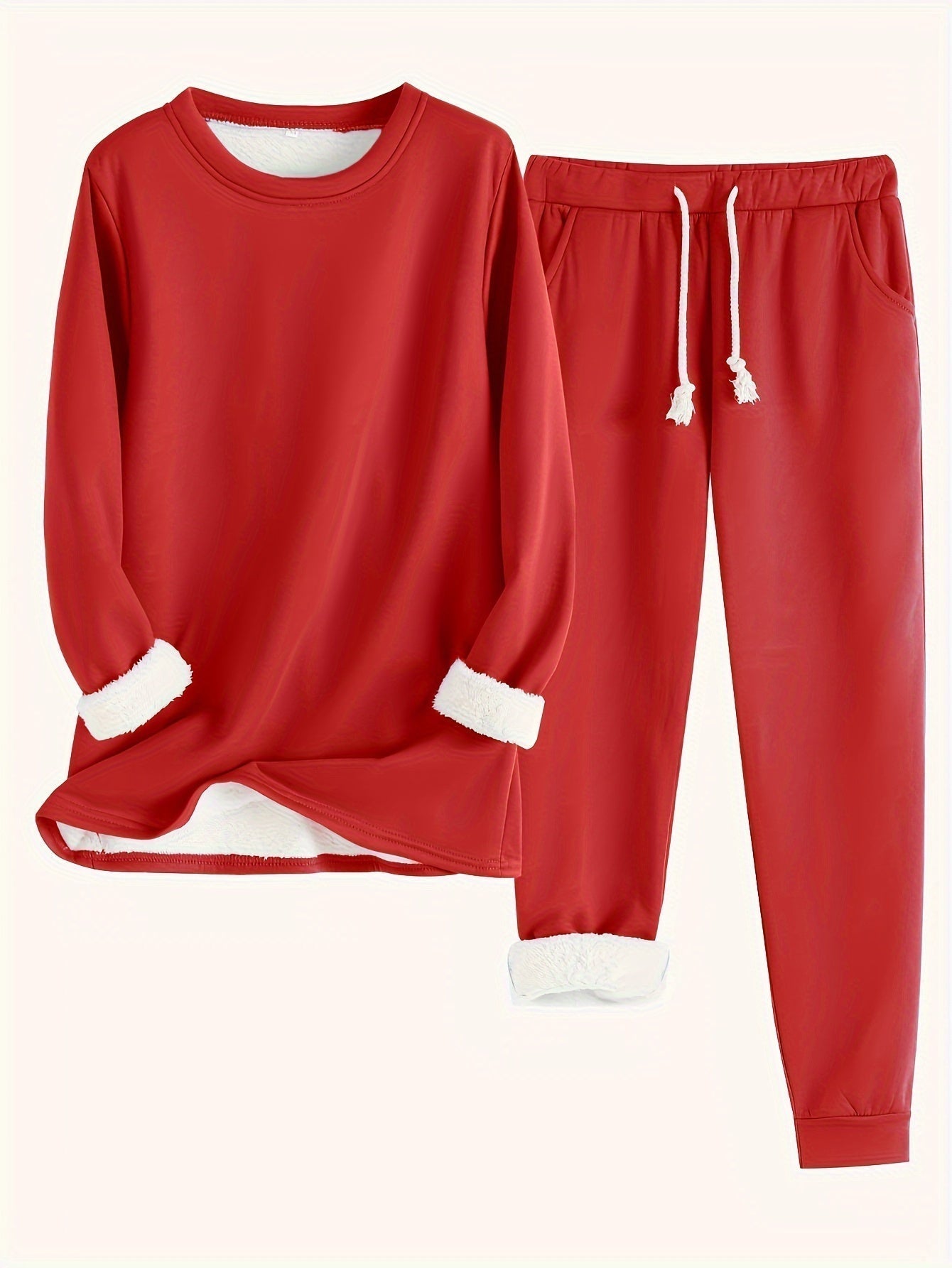 Karin | Women's Lounge Set with Pockets, Crew Neck Top