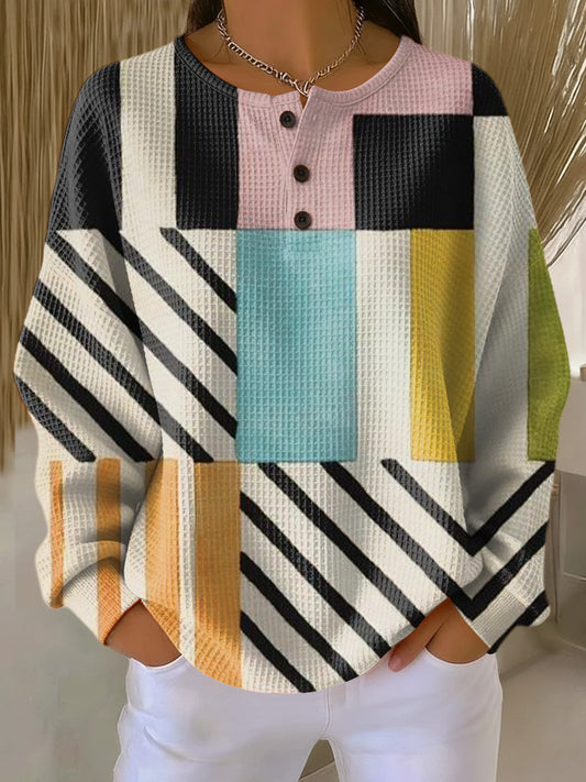 Karin | Sweater with Colorful Check Pattern 0