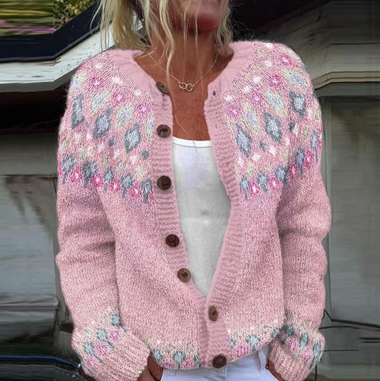 Katelynn | Pink Comfort Wool Cardigan