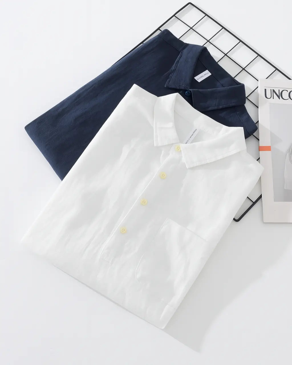 Erik | Textured Popover Shirt with Chest Pocket for Men