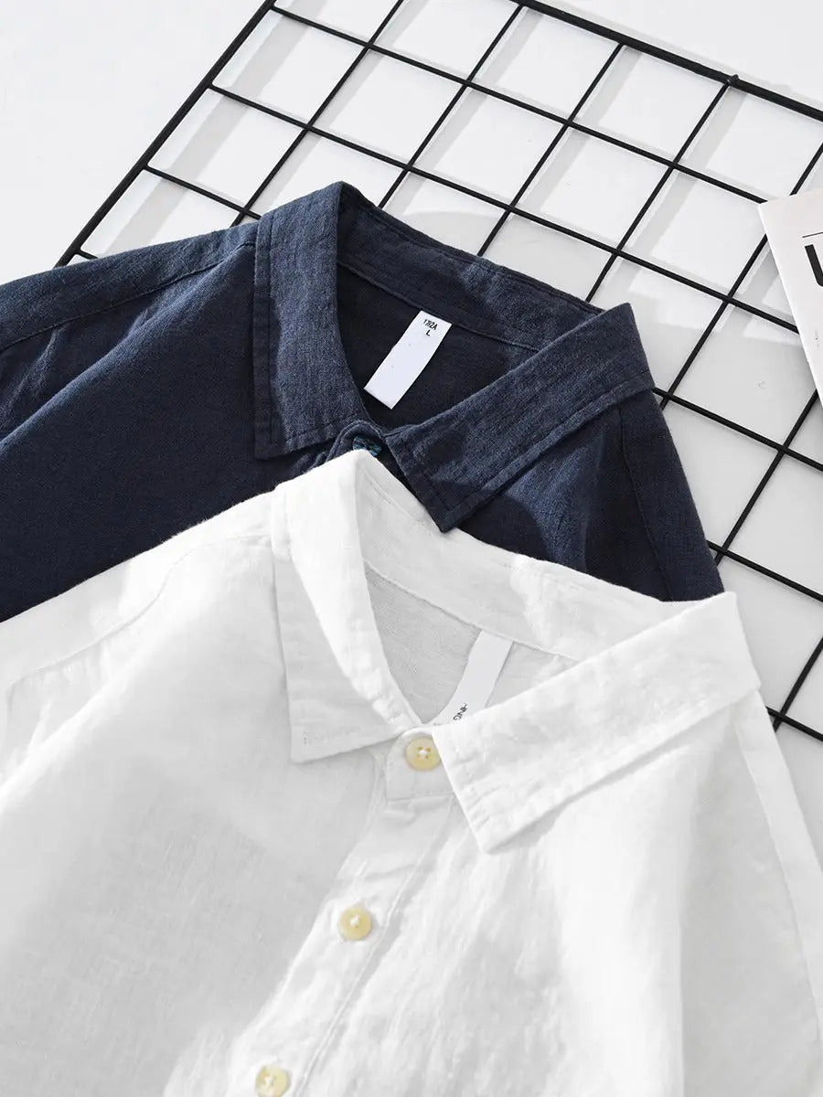 Erik | Textured Popover Shirt with Chest Pocket for Men