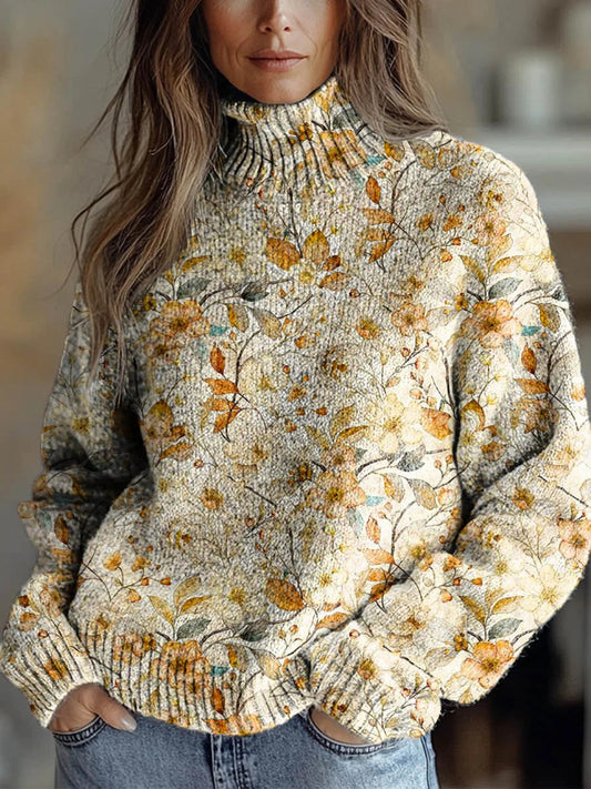 Liora - Autumn Glow Turtleneck Sweater