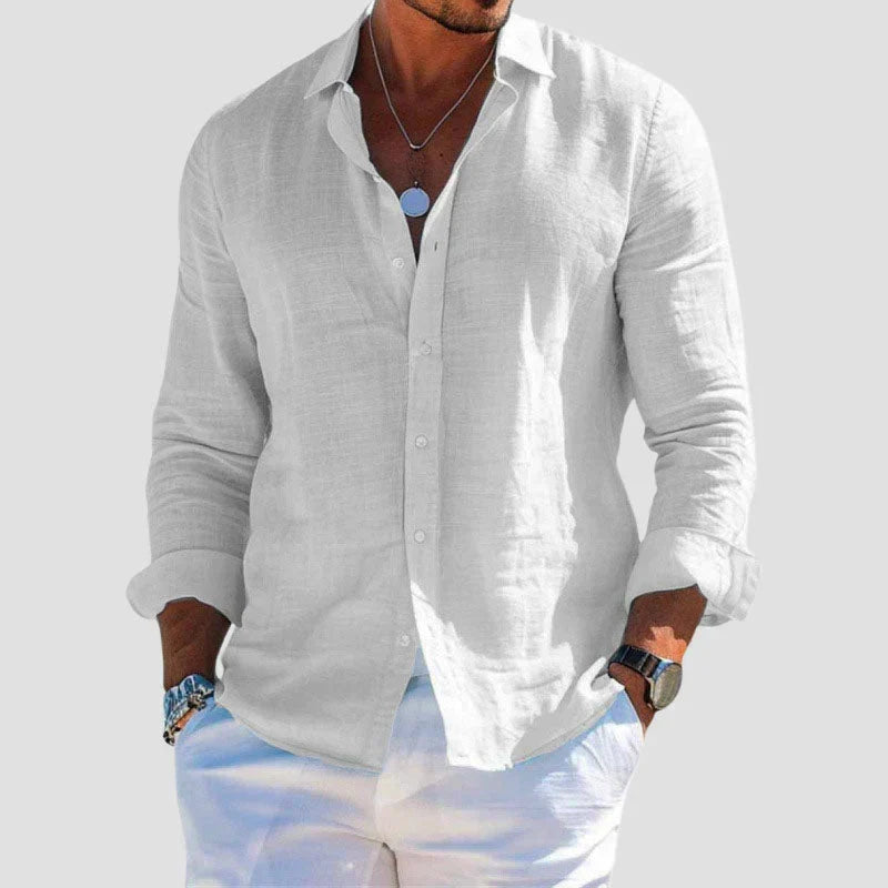 Frederik | Button-Down Collar Long Sleeve Shirt for Men